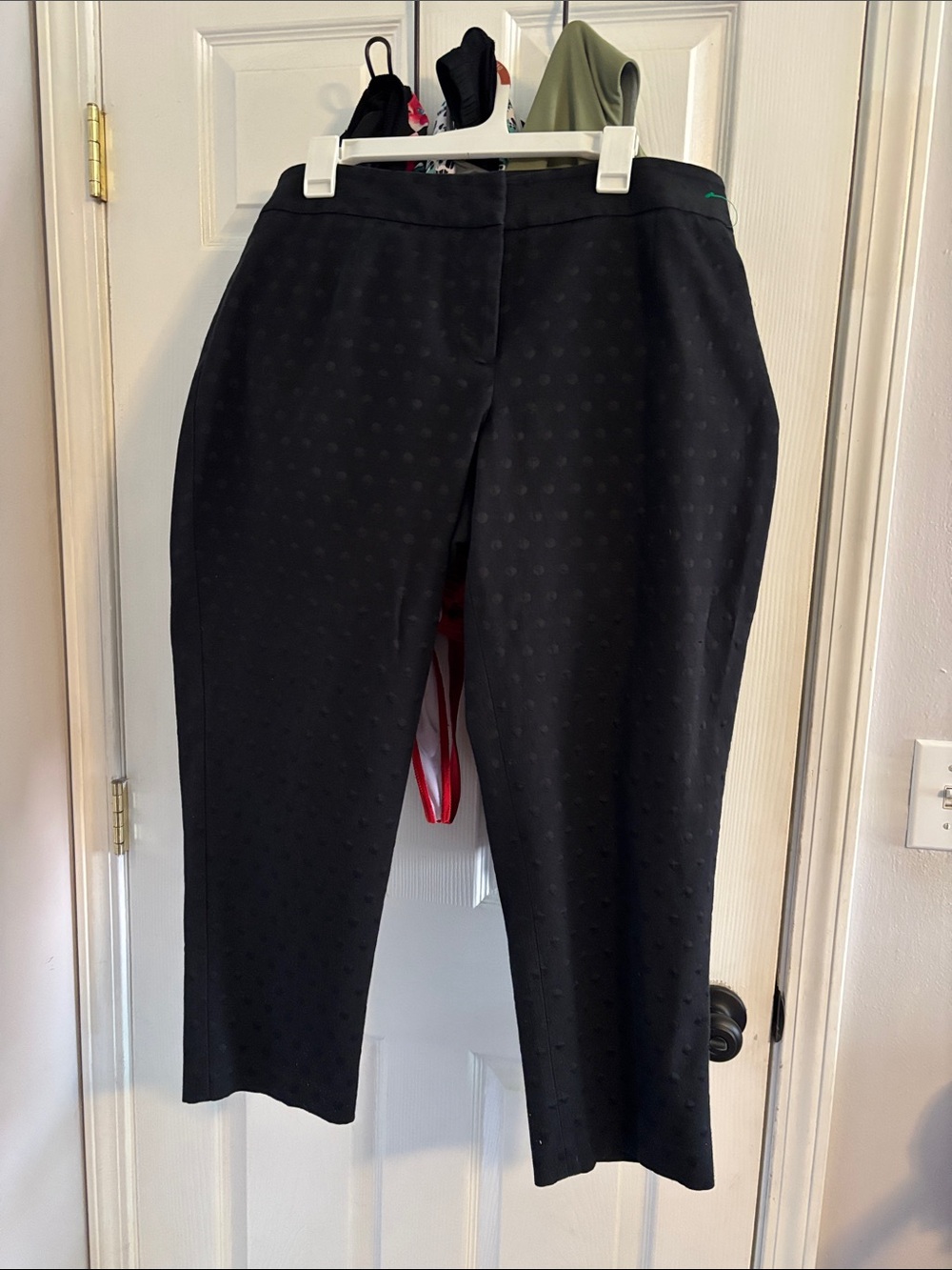 Talbots Black Textured Cropped Pants